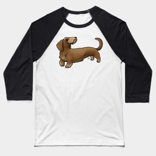 Dog - Wire-Haired Dachshund - Red and Tan Baseball T-Shirt